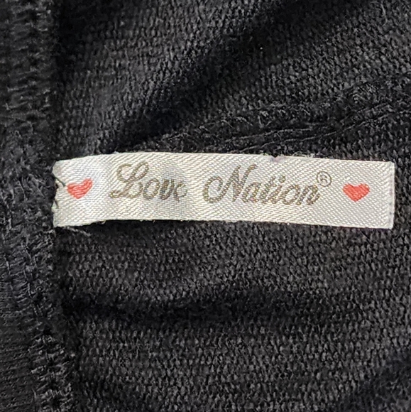 Love Nation Women's Midnigh Black Jogger Sweatpants White Drawstrings, sz LG - Picture 8 of 8